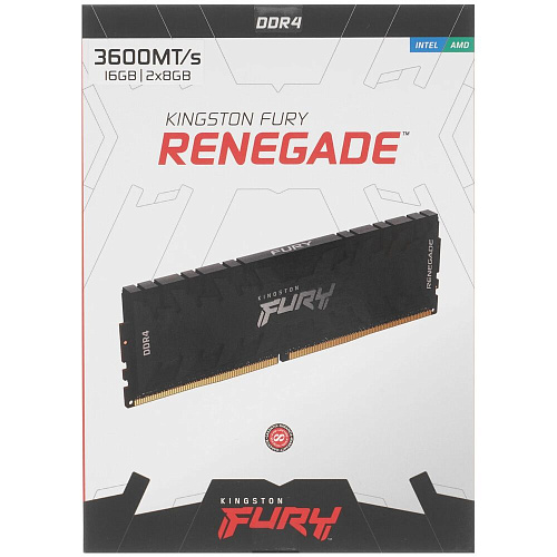 Модуль памяти DIMM 16Gb 2х8Gb DDR4 PC28800 3600MHz Kingston Fury Renegade Black (KF436C16RB2K2/16)