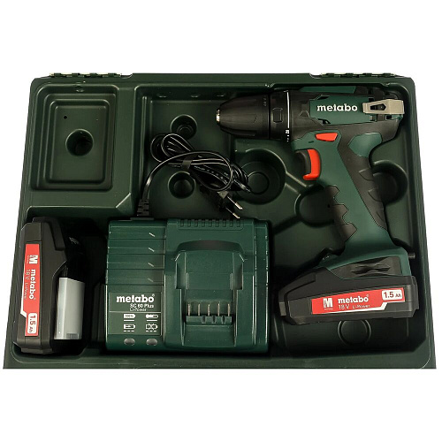 Аккумуляторная дрель-шуруповерт Metabo BS 18 1.5Ah x2 Case 602207550