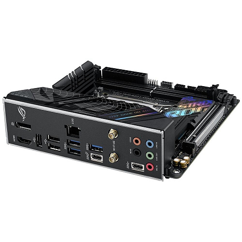 Материнская плата ASUS ROG Strix B760-I Gaming WiFi B760 Socket-1700 2xDDR5, 4xSATA3, RAID, 2xM.2, 1xPCI-E16x, 3xUSB3.2, 2xUSB3.2 Type C, DP, HDMI, WiFi, Glan, mini-ITX