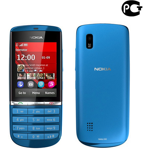 Смартфон Nokia Asha 300 Dark Blue