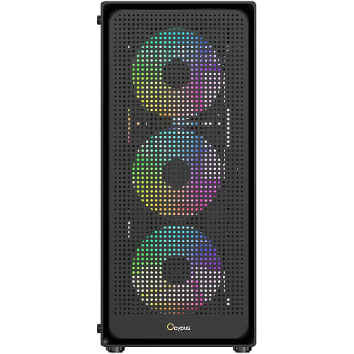 Корпус MicroATX Miditower Ocypus Gamma C50 BK ARGB Black УЦЕНКА
