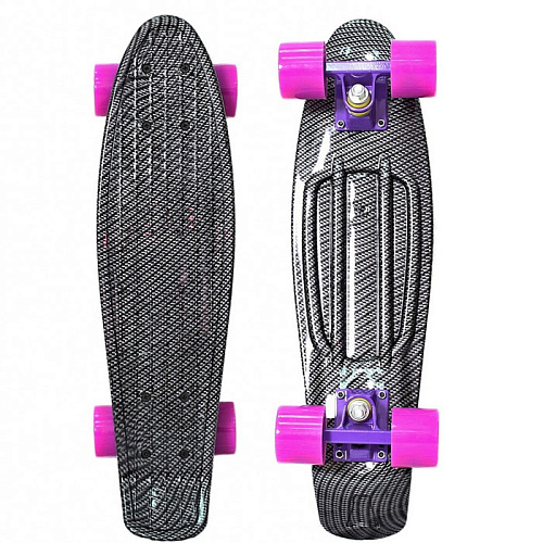 Скейтборд Y-SCOO Penny board RT 22 Print Carbon (purple)