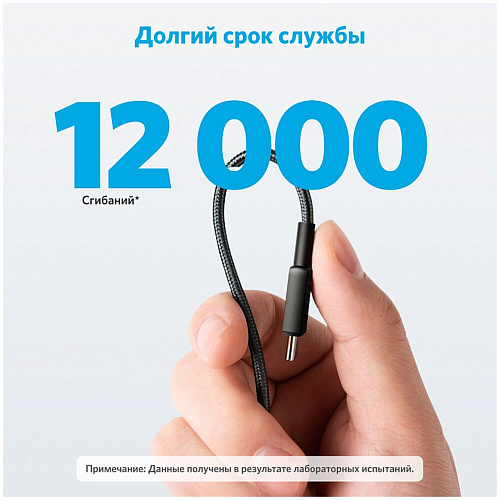 Кабель Type C - Type C 1.8m Anker Power Line 322 60W черный