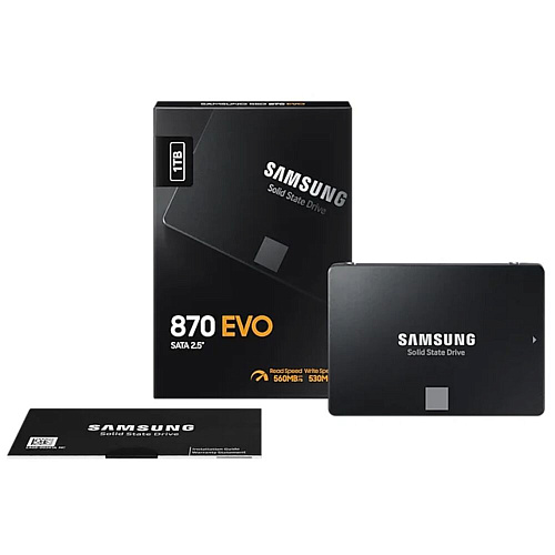 Внутренний SSD-накопитель 1000Gb Samsung 870 Evo (MZ-77E1T0BW) SATA3 2.5" УЦЕНКА