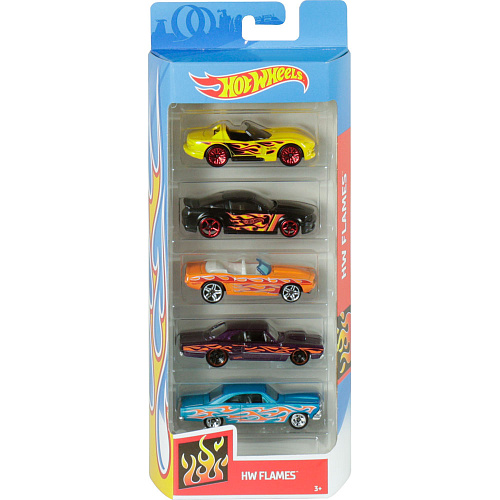 Mattel Hot Wheels 1806/FYL19 Подарочный набор из 5 машинок (HW Flames)