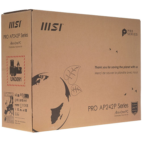 Моноблок MSI Pro AP272P 14M-619XRU 27" FullHD Core i3 14100/8Gb/256Gb SSD/Kb+m/DOS Black
