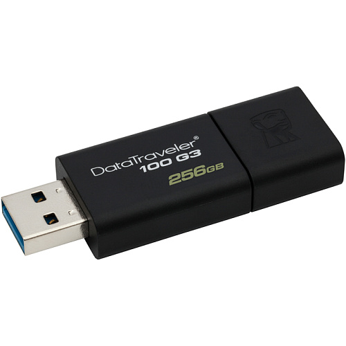 USB Flash накопитель 256GB Kingston DataTraveler 100 (DT100G3/256GB) USB 3.0 Черный