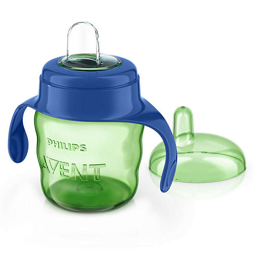 Поильник чашка AVENT SCF551/00 с ручками, 200 мл, с 6 мес зеленый