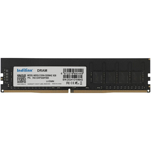 Модуль памяти DIMM 8Gb DDR4 PC25600 3200MHz Indilinx (IND-ID4P32SP08X)