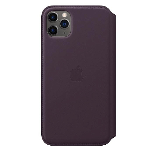 Чехол для Apple iPhone 11 Pro Max Leather Folio Aubergine