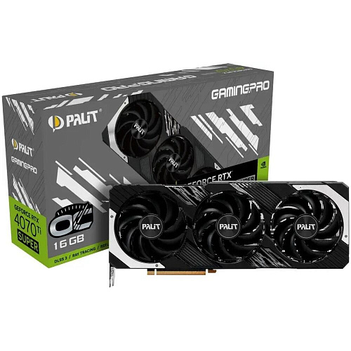 Видеокарта Palit GeForce RTX 4070 Ti Super 16384Mb, GamingPro OC 16G (NED47TSH19T2-1043A) 1xHDMI, 3xDP, Ret