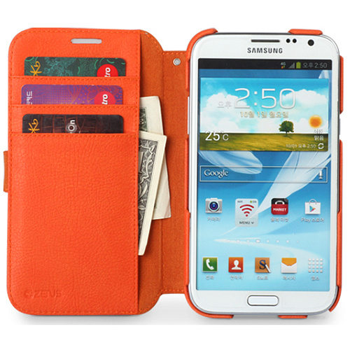 Чехол для Samsung Galaxy Note II N7100 Zenus Case Masstige Color Point Diary Orange