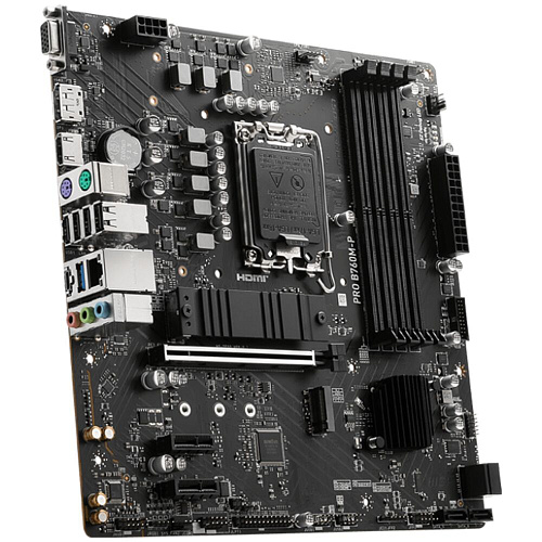 Материнская плата MSI Pro B760M-P B760 Socket-1700 4xDDR5, 4xSATA3, RAID, 2xM.2, 1xPCI-E16x, 1xUSB3.2, 1xUSB3.2 Type C, D-Sub, DP, HDMI, Glan, mATX УЦЕНКА