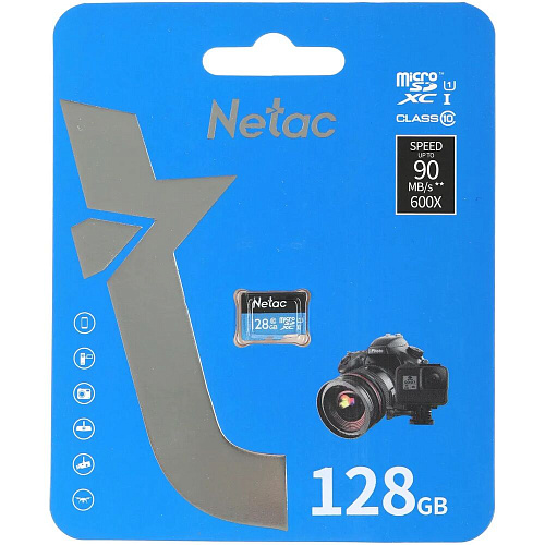 Карта памяти Micro SecureDigital 128Gb Netac SDXC class 10 (NT02P500STN-128G-S)