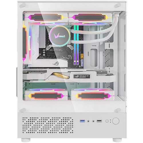 Корпус MicroATX Minitower Formula Crystal Z1CM Plus White AR