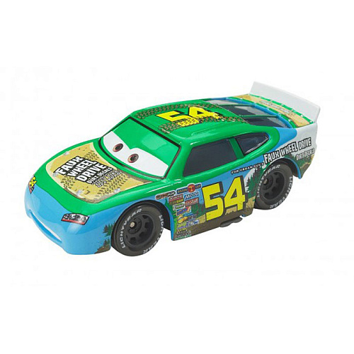 Mattel Cars W1938 Базовая машинка Номер #54 (Джонни Бламер, FAUX WHEEL DRIVE)