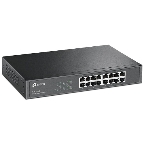 Коммутатор TP-LINK TL-SG1016D неуправляемый 16 портов 10/100/1000 Мбит/с