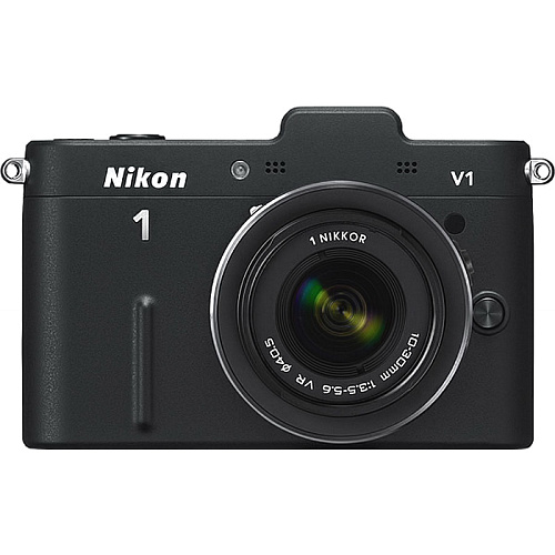 Компактная фотокамера Nikon 1 V1 Kit (10.1Mp, 10-30mm VR, 3" LCD, 1080i,  SDHC,  Li-Ion) black 