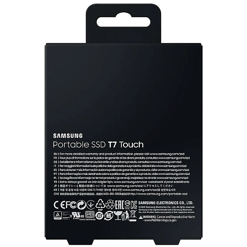 Внешний SSD-накопитель 1Tb Samsung T7 Touch MU-PC1T0K/WW (SSD) USB 3.2 Type C Черный УЦЕНКА