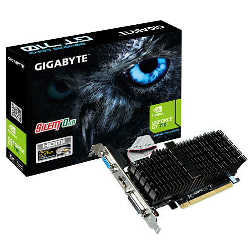 Видеокарта Gigabyte GeForce GT 710 2048Mb, GV-N710SL-2GL DVI, HDMI, VGA, HDCP, LP УЦЕНКА