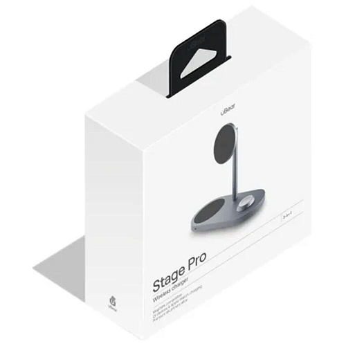 Беспроводная зарядная панель 3 в 1 Для IPhone, Apple Watch, Airpods uBear Stage Pro 30W Grey УЦЕНКА