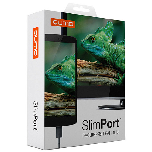 Адаптер MHL-HDMI для смартфонов и планшетов, microUSB(5p+11p) - HDMI, Qumo SlimPort kit
