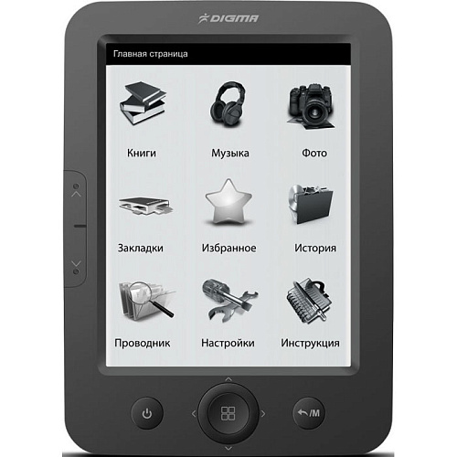 Электронная книга Digma E5 4Gb черный+ чехол