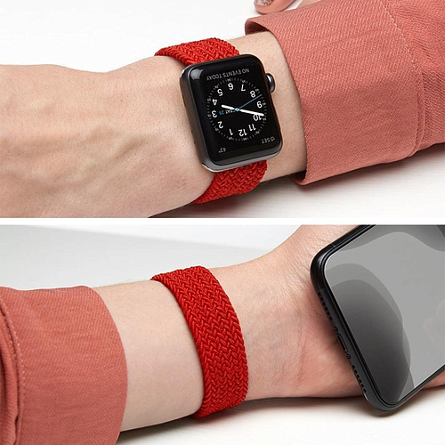Ремешок для умных часов Нейлоновый ремешок для умных часов Deppa Band Mono для Apple Watch 38/40 mm красный