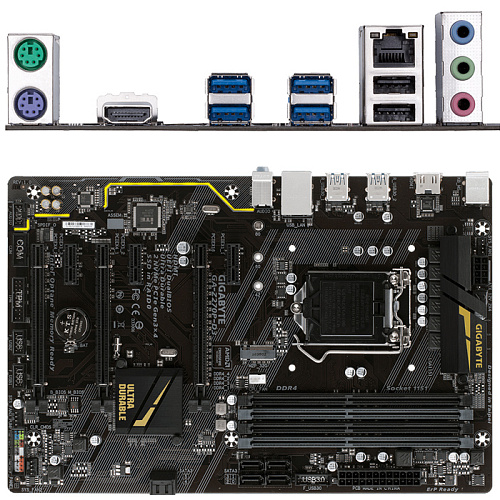 Материнская плата Gigabyte GA-Z270P-D3 Z270 Socket-1151 4xDDR4, 6xSATA3, RAID, M.2, 3xPCI-E16x, 4xUSB3.1, HDMI, Glan, ATX