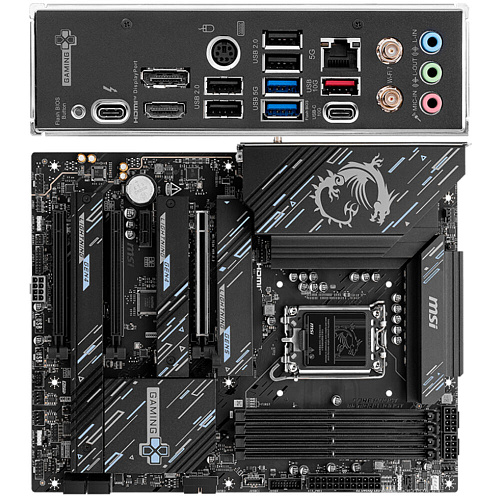 Материнская плата MSI Z890 Gaming Plus WiFi Z890 Soc-1851 4xDDR5, 4xSATA3, RAID, 4хM.2, 4xPCI-E16x, 3xUSB3.2, 2xUSB3.2 Type C, DP, HDMI, WiFi, 5Glan, ATX