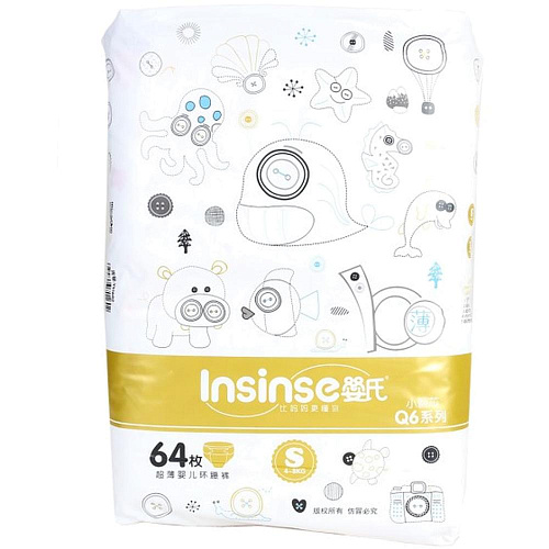 Подгузники Insinse Q6 S (3-6 кг) 64 шт