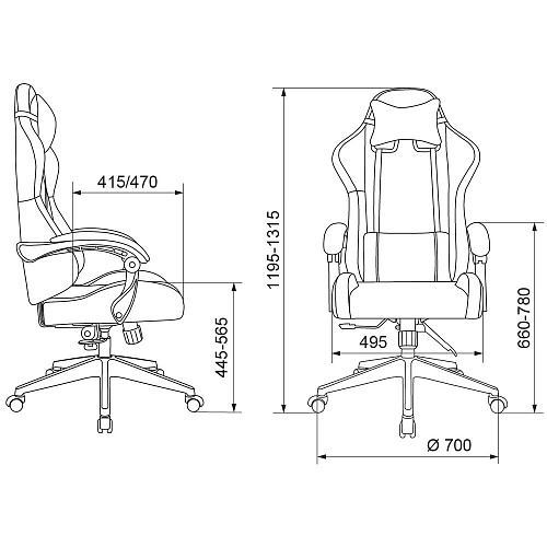 Кресло игровое Zombie Predator черный Neo Black