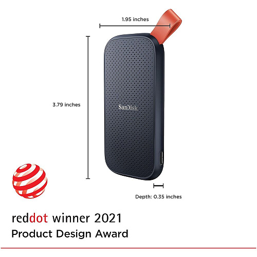 Внешний SSD-накопитель 2Tb Sandisk Portable SDSSDE30-2T00-G26 (SSD) USB 3.1 черный