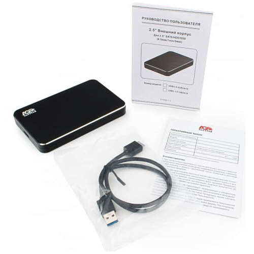 Корпус 2.5" AgeStar 3UB2A18 SATA, USB3.0 Black