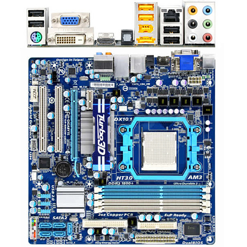 Материнская плата Gigabyte GA-880GM-UD2H Soc-AM3 4xDDR3, 1xPCI-E16x, GLan, Raid, mATX Ret