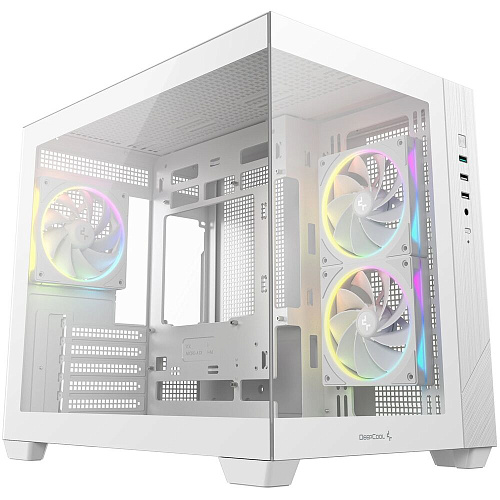 Корпус MicroATX Minitower Deepcool CG330 3F WH белый