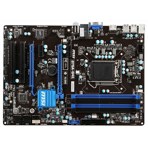 Материнская плата MSI B75A-G41 B75 Socket-1155 4xDDR3, 1xSATA3, 2xPCI-E16x, 4xUSB3.0, Glan ATX