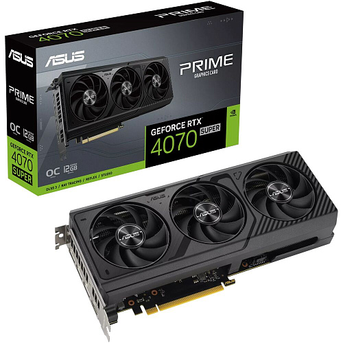 Видеокарта ASUS GeForce RTX 4070 Super 12288Mb, Prime OC 12G (Prime-RTX4070S-O12G) 1xHDMI, 3xDP, Ret
