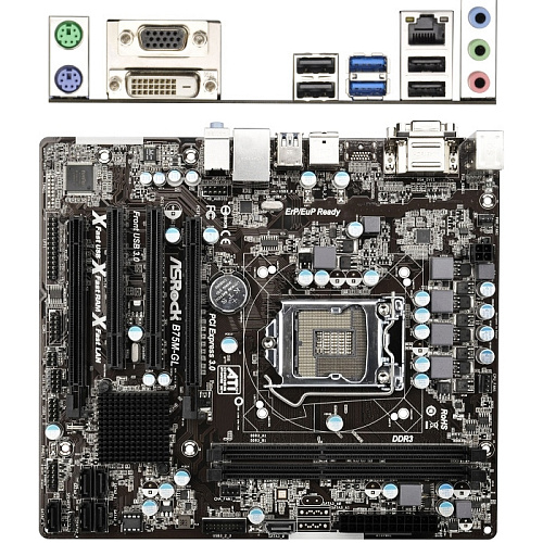 Материнская плата ASRock B75M-GL R2.0  s1155 B75 2xDDR3, 5xSATA3, 6xUSB3.0, 2xPCI-E16x, GLan, mATX