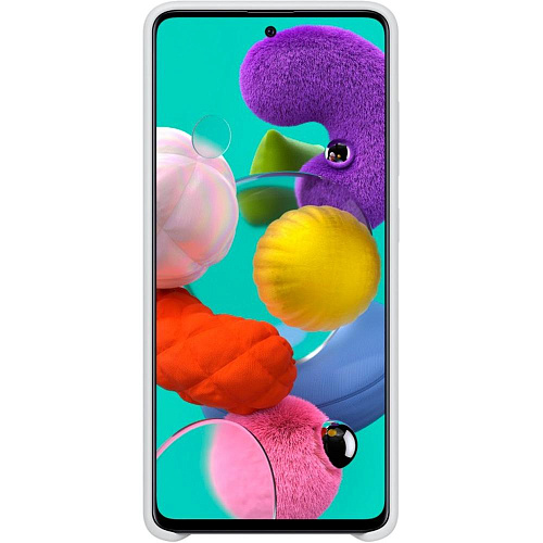 Чехол для Samsung Galaxy A51 SM-A515 Silicone Cover белый