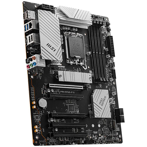 Материнская плата MSI Pro B760-P II B760 Socket-1700 4xDDR5, 4xSATA3, 2xM.2, 5xPCI-E16x, 2xUSB3.2, 1xUSB3.2 Type C, DP, HDMI, 2.5Glan, ATX