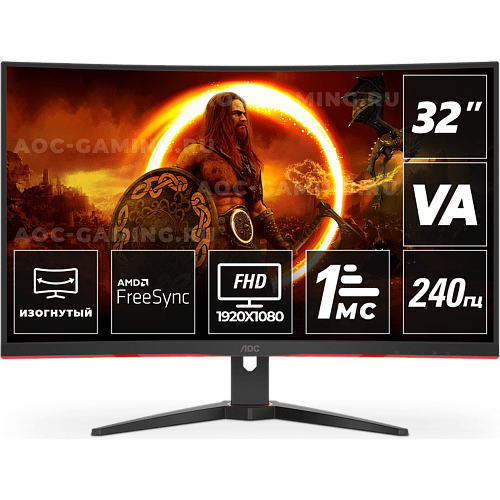 Монитор 32" AOC C32G2ZE/BK VA 1920x1080 1ms HDMI, DisplayPort
