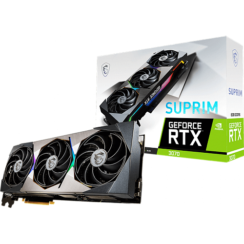 Видеокарта MSI GeForce RTX 3070 8192Mb, Suprim 8G (RTX 3070 Suprim 8G) 1xHDMI, 3xDP, Ret