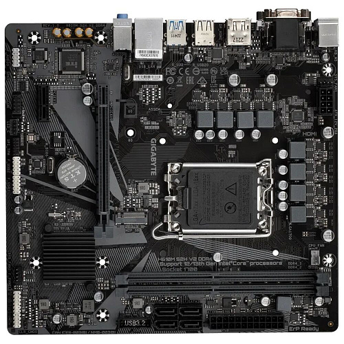 Материнская плата Gigabyte H610M S2H V2 DDR4 H610 Socket-1700 2xDDR4, 4xSATA3, 1xM.2, 1xPCI-E16x, 2xUSB3.2, D-Sub, DVI-D, DP, HDMI, Glan, mATX