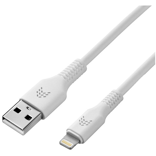 Кабель USB-A - Lightning 1m Rocket Flex белый