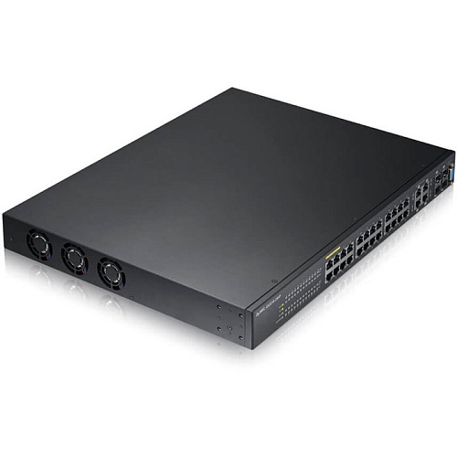 Коммутатор Zyxel GS2210-24HP, L2, 24xGbLAN PoE+, 4xCombo (SFP/LAN)