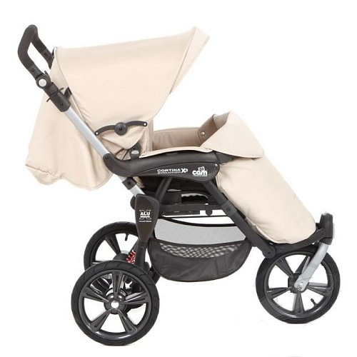 Коляска 3 в 1 Cam Cortina Evolution X3 Tris (молочный/стразы)
