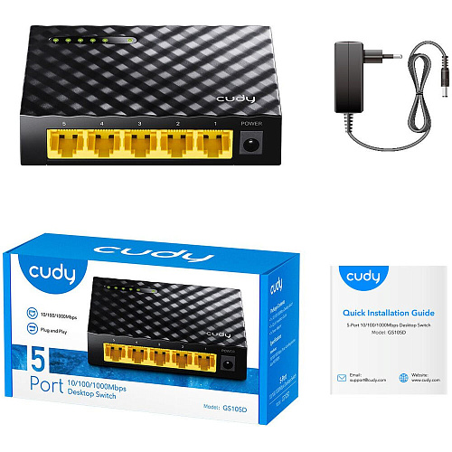 Коммутатор Cudy GS105D неуправляемый 5 портов 1Гбит/с