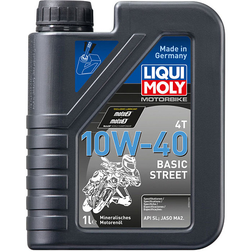 Масло моторное Motorbike 4T 10W-40 Basic Street Liqui Moly 3044 1л
