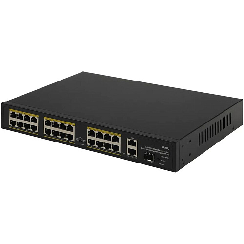 Коммутатор Cudy FS1026PS1 неуправляемый 24 порта 100бит/с PoE 2x1Гбит/с 1хSFP